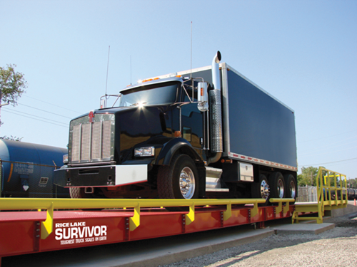 Fotografía que muestra una báscula para camiones modelo Survivor OTR que vende IDN México.